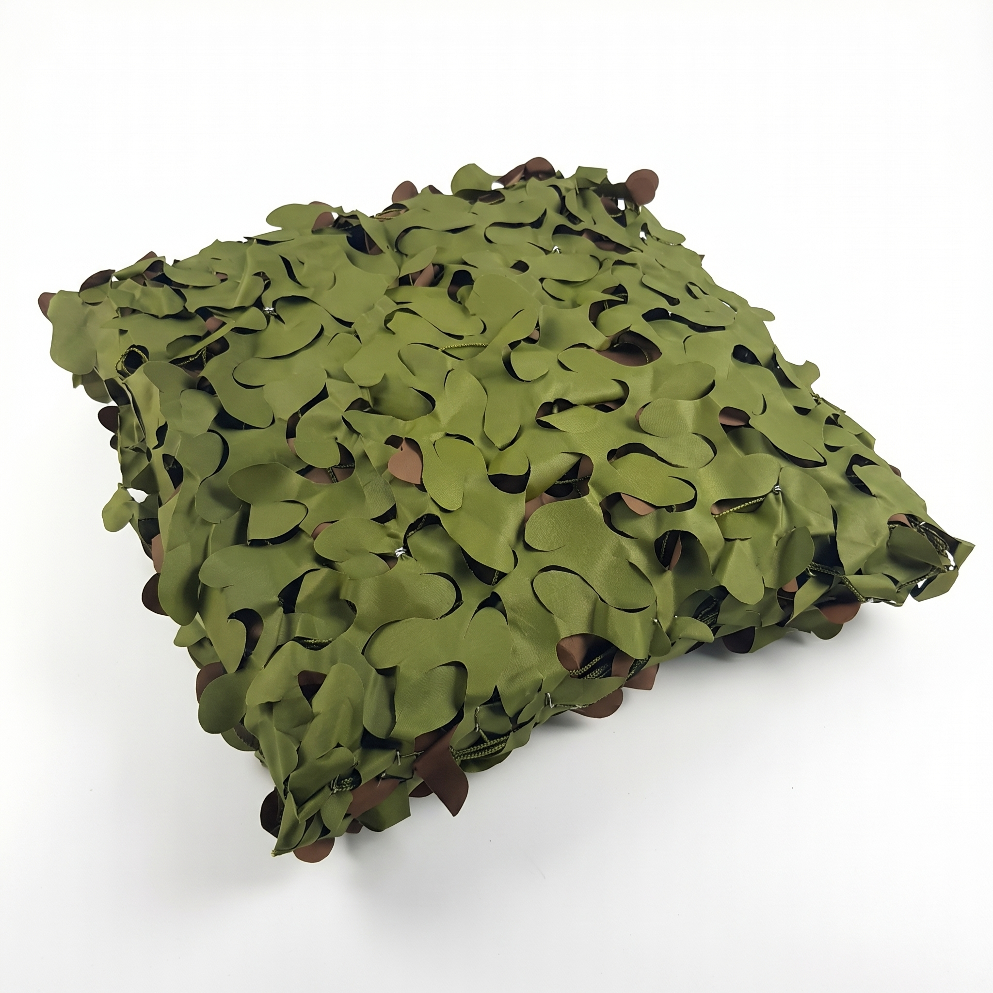 Filet de camouflage triangulaire militaire pour jardin et terrasse - Motif woodland en angle